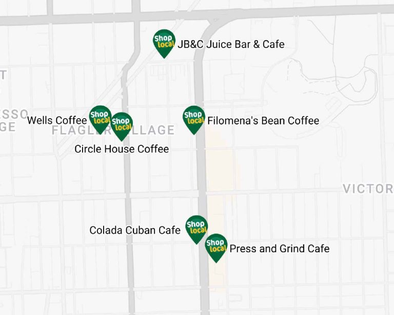 6 Best Dog-Friendly Coffee Shops in Fort Lauderdale's Flagler Village Map