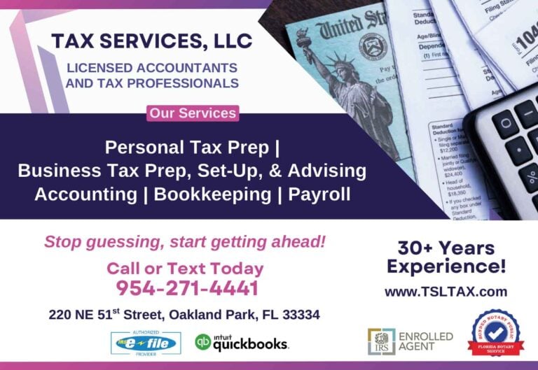 Tax Services LLC Pet Friendly Business Broward County Oakland Park Florida