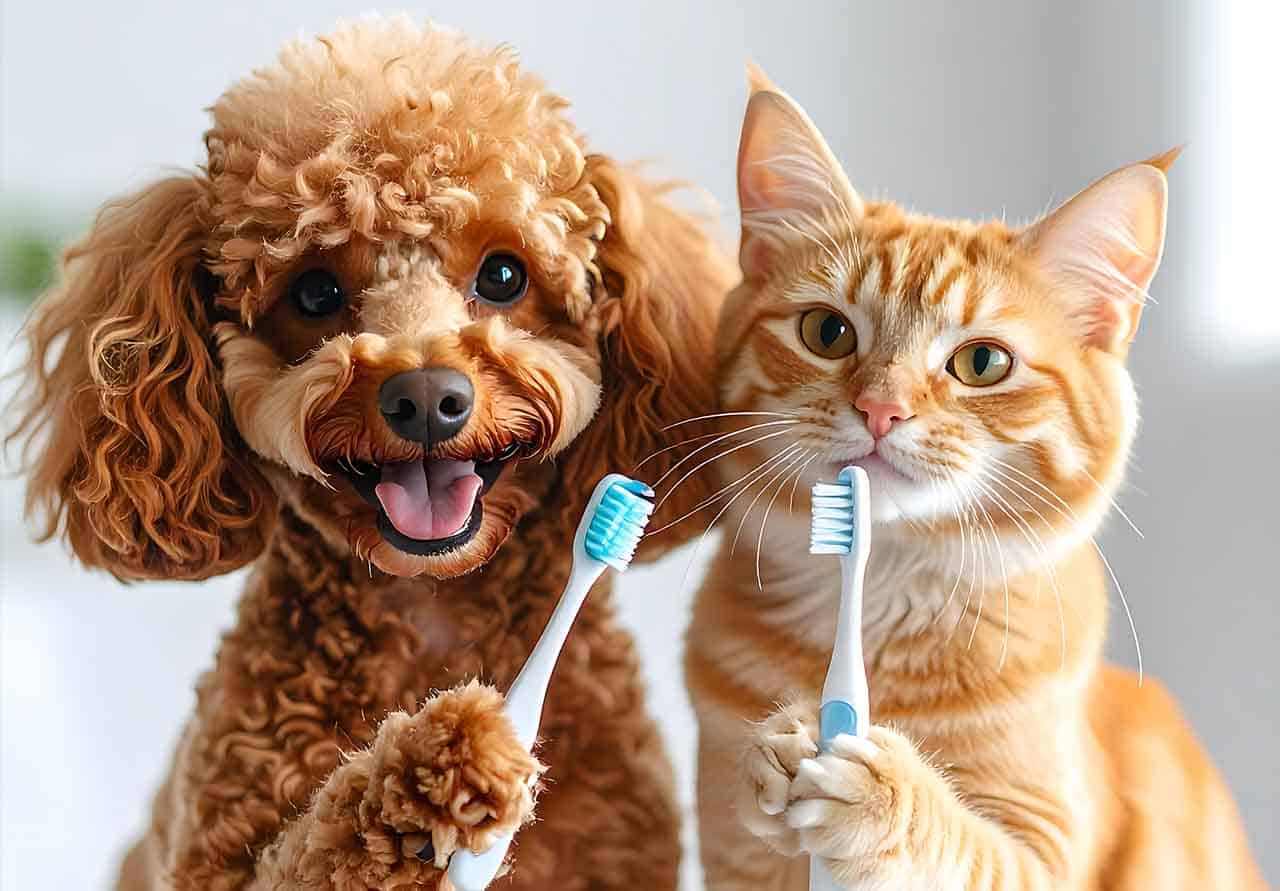 CHOMP pet dental Fort Lauderdale Dog and Cat with Toothbrushes