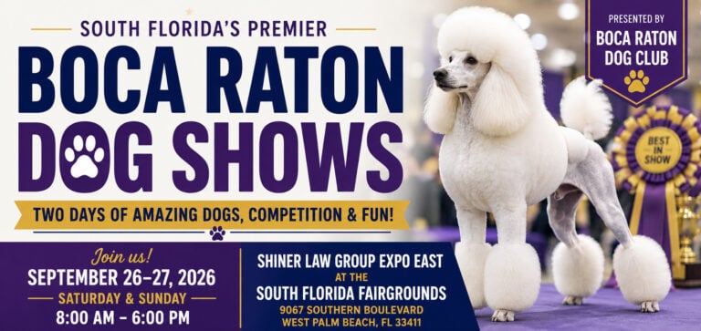 Boca Raton Dog Shows 2026 at the South Florida Fairgrounds in West Palm Beach
