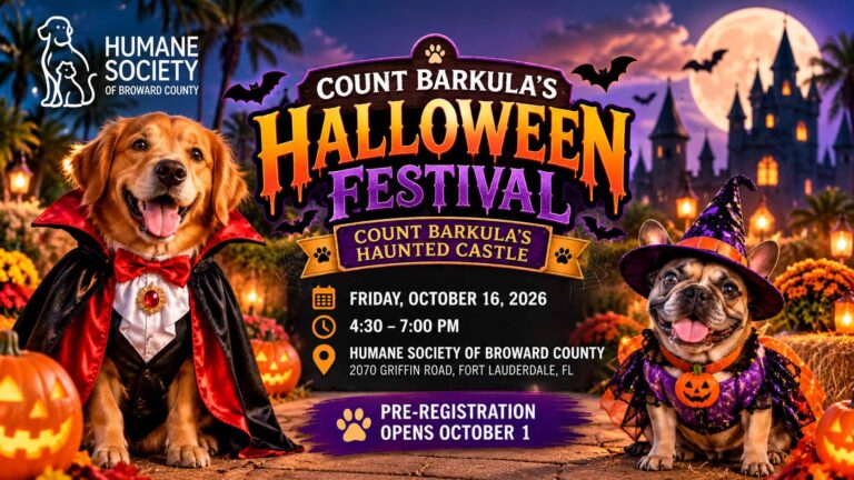 Count Barkula’s Halloween Festival 2026 at the Humane Society of Broward County in Fort Lauderdale