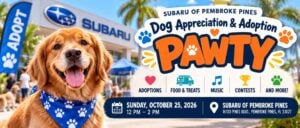 Dog Appreciation and Adoption PAWTY at Subaru of Pembroke Pines