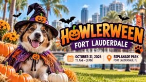 HOWLERWEEN 2026 pet Halloween event at Esplanade Park in Fort Lauderdale