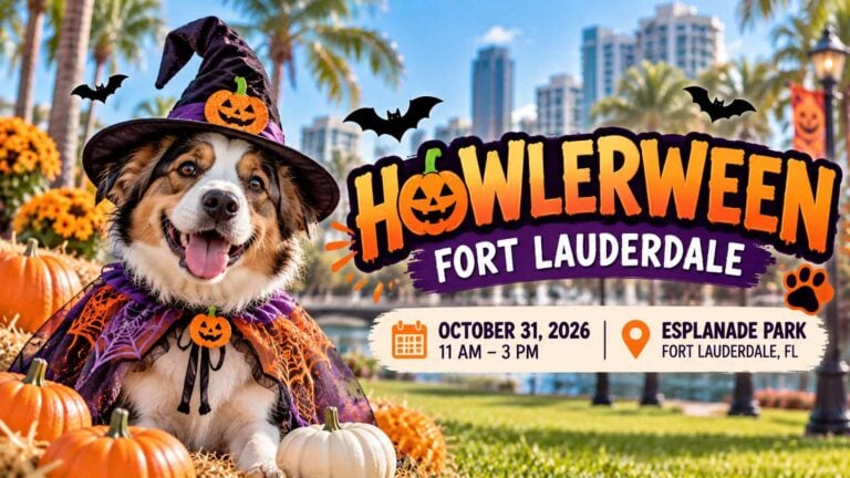HOWLERWEEN 2026 pet Halloween event at Esplanade Park in Fort Lauderdale