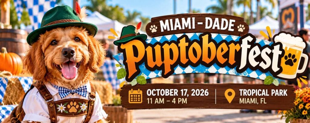 Miami-Dade Puptoberfest 2026 pet adoption festival at Tropical Park in Miami