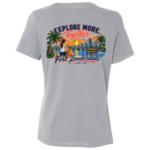 Explore more together ladies tee, back - Athletic Gray
