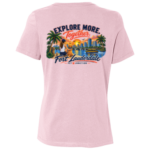 Explore more together ladies tee, back - pink