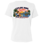 Explore more together ladies tee, back - white