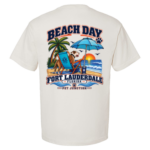 Beach Day Dog White Tshirt