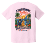 Explore More Together Fort Lauderdale Pink Tshirt Back