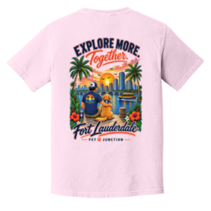 Explore More Together Fort Lauderdale Pink Tshirt Back