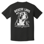 Rescue Love Vintage Tee Black - Back