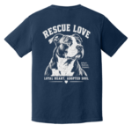 Rescue Love Vintage Tee True Navy - Back
