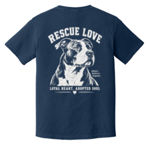 Rescue Love Vintage Tee True Navy - Back